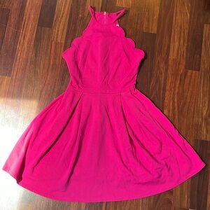 hot pink casual dress